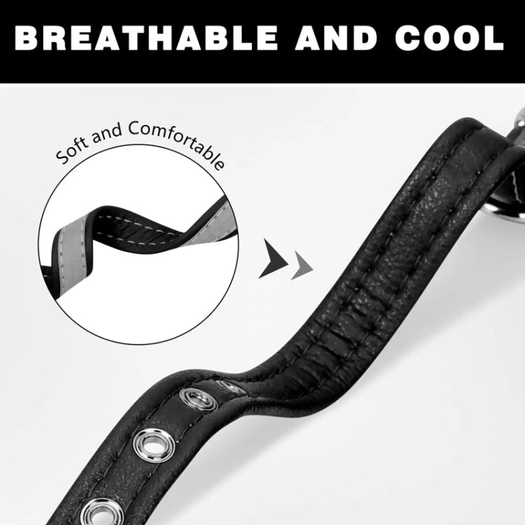 CL181K Reflektierendes Halsband für Haustiere, M (bügelfrei), Rosa; L (bügelfrei), Dunkelbraun; XXL (bügelfrei), Schwarz; S (bügelfrei), Schwarz; M (bügelfrei), Hellgrün; L (bügelfrei), Hellbraun; XXL (bügelfrei), Dunkelblau; S (bügelfrei), Dunkelblau ...