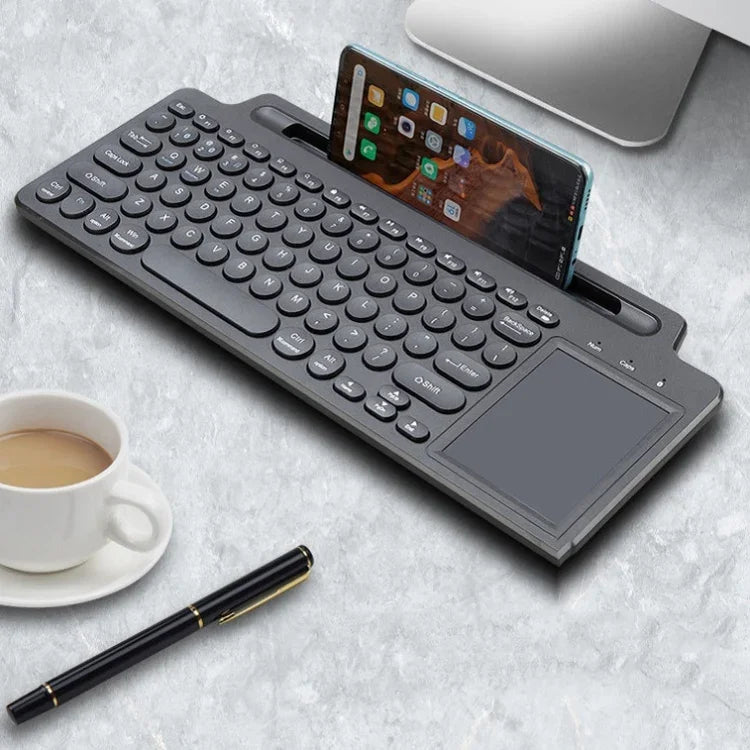 2.4G Bluetooth Kabellose Tastatur mit Kartensteckplatzhalterung, mit Touchpad, ohne Touchpad
