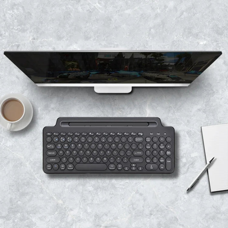 2.4G Bluetooth Kabellose Tastatur mit Kartensteckplatzhalterung, mit Touchpad, ohne Touchpad