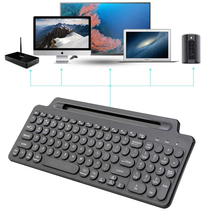 2.4G Bluetooth Kabellose Tastatur mit Kartensteckplatzhalterung, mit Touchpad, ohne Touchpad