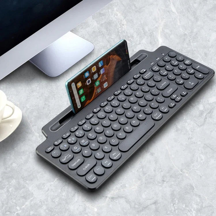 2.4G Bluetooth Kabellose Tastatur mit Kartensteckplatzhalterung, mit Touchpad, ohne Touchpad