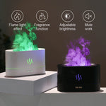 7 Color Flame Aromatherapy Machine Home Office Desk Air Humidifier, 7 Color(Black), 7 Color (White)