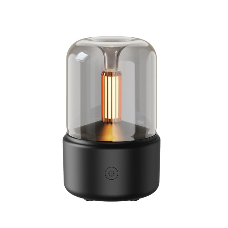120ML Simulierte Kerzenlicht-Aroma-Diffusor USB-Heim-Atmosphäre Nachtlicht-Luftbefeuchter, DQ702 (Schwarz), DQ702 (Beige)