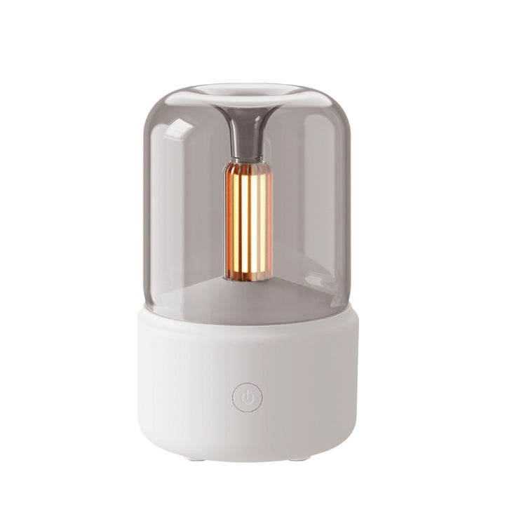 120ML Simulierte Kerzenlicht-Aroma-Diffusor USB-Heim-Atmosphäre Nachtlicht-Luftbefeuchter, DQ702 (Schwarz), DQ702 (Beige)