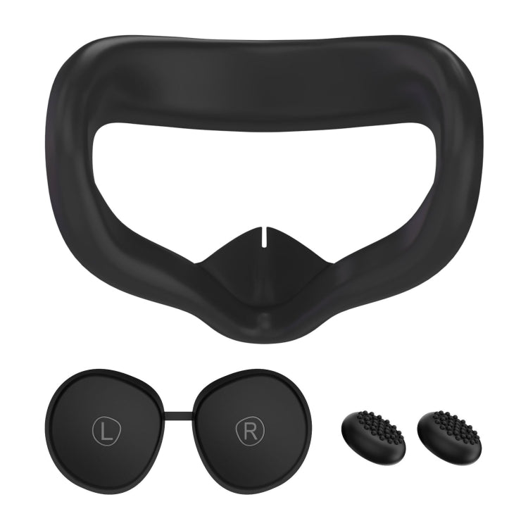 VR Silikon-Augenmaske+Objektivschutzabdeckung+Joystick-Hut, Für Meta Quest 2, Augenmaske+Objektivschutzabdeckung+Joystick-Hut (Pink), Augenmaske+Objektivschutzabdeckung+Joystick-Hut (Schwarz), Augenmaske+Objektivschutzabdeckung+Joystick-Hut (Weiß)