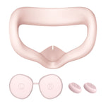 VR Silikon-Augenmaske+Objektivschutzabdeckung+Joystick-Hut, Für Meta Quest 2, Augenmaske+Objektivschutzabdeckung+Joystick-Hut (Pink), Augenmaske+Objektivschutzabdeckung+Joystick-Hut (Schwarz), Augenmaske+Objektivschutzabdeckung+Joystick-Hut (Weiß)