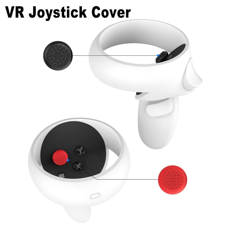 VR Silikon-Augenmaske+Objektivschutzabdeckung+Joystick-Hut, Für Meta Quest 2, Augenmaske+Objektivschutzabdeckung+Joystick-Hut (Pink), Augenmaske+Objektivschutzabdeckung+Joystick-Hut (Schwarz), Augenmaske+Objektivschutzabdeckung+Joystick-Hut (Weiß)