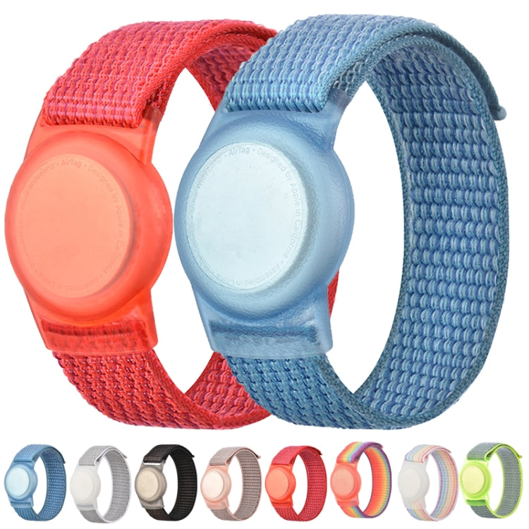 Kinder- und Erwachsenen-Nylonband Armband Schutzhülle für AirTag 2. Generation / AirTag 1. Generation, 220mm, 170mm