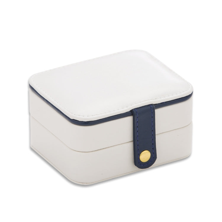 SH688-58 Quadratische Doppel-Lagen PU Ohrring Aufbewahrungs Schmuckbox, Doppel-Lagen (Weiß), Doppel-Lagen (Marineblau), Doppel-Lagen (Rosa), Doppel-Lagen (Hellblau)