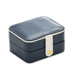 SH688-58 Quadratische Doppel-Lagen PU Ohrring Aufbewahrungs Schmuckbox, Doppel-Lagen (Weiß), Doppel-Lagen (Marineblau), Doppel-Lagen (Rosa), Doppel-Lagen (Hellblau)