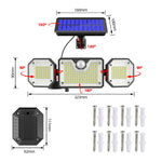 Solar-Infrarot-Sensorleuchte LED Outdoor Wasserdichte Gartenleuchte, Stil:, Geteilt 226LED, All In One 226LED