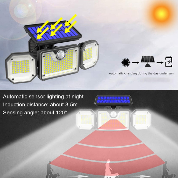 Solar-Infrarot-Sensorleuchte LED Outdoor Wasserdichte Gartenleuchte, Stil:, Geteilt 226LED, All In One 226LED
