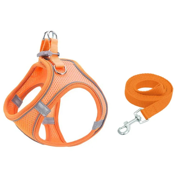TM050 Pet Chest Strap Vest Type Breathable Reflective Traction Rope, XXXS, XXS, XS, S, M, L