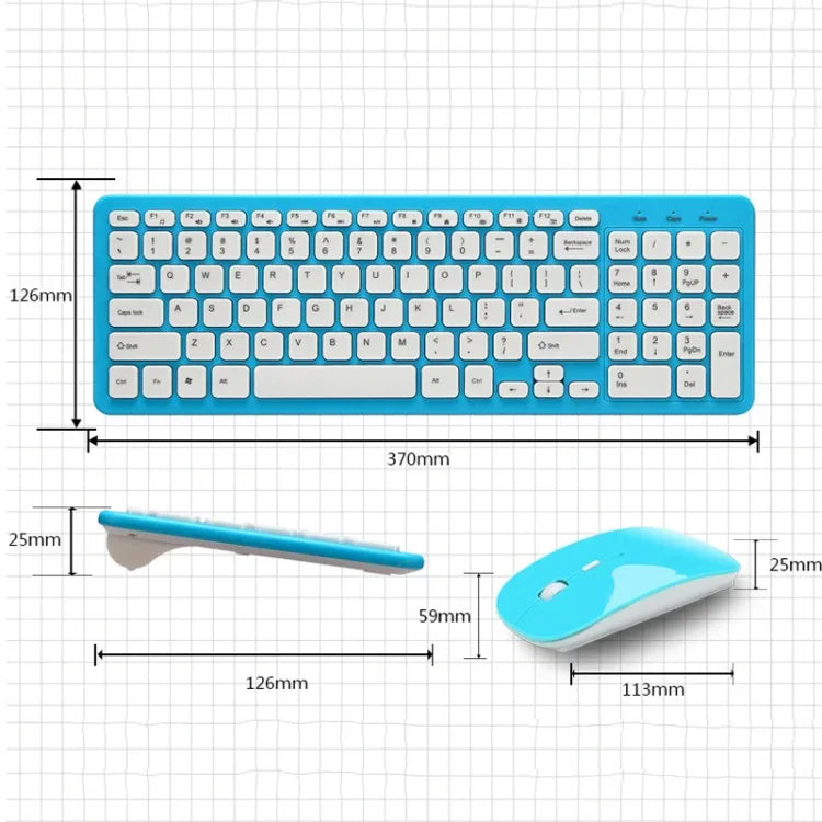 MLD-568 Büro Gaming Stumme Kabellose Maus Tastatur Set, MLD-568 Schwarz, MLD-568 Weiß, MLD-568 Blau, MLD-568 Pink