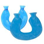 U-förmige PVC-Wärmflasche für Schulter und Nacken, explosionsgeschützt, mit Wassereinspritzung, Blau + Grau Kristall, Blau + Marineblau Kristall, Blau + Grüne Schneeflocke Strick, Blau + Grau Strick, Blau + Cyan Strick, Blau Hellcyan Strick
