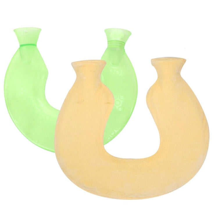 U-förmige PVC-Wärmflasche für Schulter und Nacken, explosionsgeschützt, mit Wassereinspritzung, Blau + Grau Kristall, Blau + Marineblau Kristall, Blau + Grüne Schneeflocke Strick, Blau + Grau Strick, Blau + Cyan Strick, Blau Hellcyan Strick