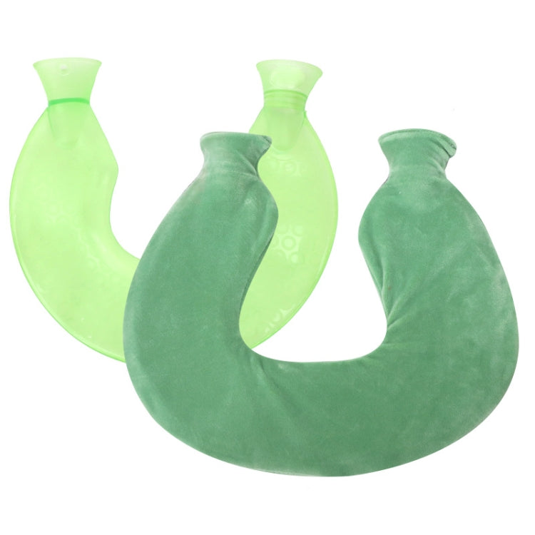 U-förmige PVC-Wärmflasche für Schulter und Nacken, explosionsgeschützt, mit Wassereinspritzung, Blau + Grau Kristall, Blau + Marineblau Kristall, Blau + Grüne Schneeflocke Strick, Blau + Grau Strick, Blau + Cyan Strick, Blau Hellcyan Strick