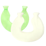 U-förmige PVC-Wärmflasche für Schulter und Nacken, explosionsgeschützt, mit Wassereinspritzung, Blau + Grau Kristall, Blau + Marineblau Kristall, Blau + Grüne Schneeflocke Strick, Blau + Grau Strick, Blau + Cyan Strick, Blau Hellcyan Strick