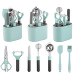 Edelstahl Schäler Küchenhelfer-Set mit Aufbewahrungshalter, 5-teilig / Set, 6-teilig / Set, 8-teilig / Set