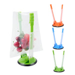 Baggy Rack Halter für Lebensmittel-Vorbereitungsbeutel, Plastik-Gefrierbeutel, Ziplock-Beutelständer, Grün, Blau, Orange