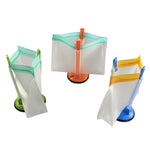Baggy Rack Halter für Lebensmittel-Vorbereitungsbeutel, Plastik-Gefrierbeutel, Ziplock-Beutelständer, Grün, Blau, Orange