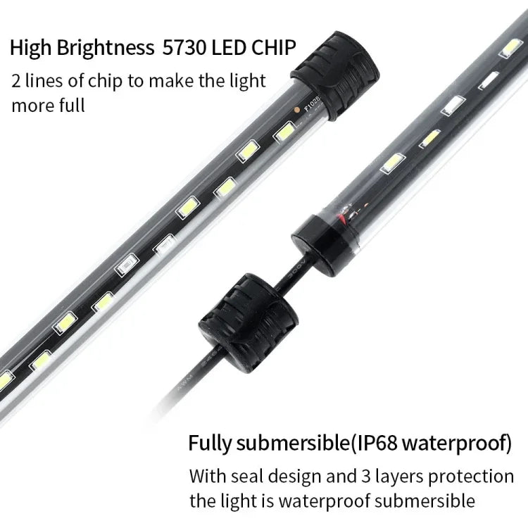 90-260V Aquarium Tauchlicht LED Fischbeckenlicht, Q20BW Blau+Weißes Licht, Q30BW Blau+Weißes Licht, Q40BW Blau+Weißes Licht, Q50BW Blau+Weißes Licht, Q60BW Blau+Weißes Licht, Q20CF RGB Licht, Q30CF RGB Licht, Q40CF RGB Licht, Q50CF RGB Licht