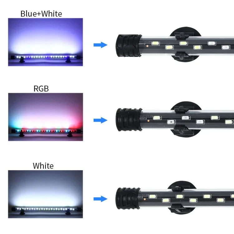 90-260V Aquarium Tauchlicht LED Fischbeckenlicht, Q20BW Blau+Weißes Licht, Q30BW Blau+Weißes Licht, Q40BW Blau+Weißes Licht, Q50BW Blau+Weißes Licht, Q60BW Blau+Weißes Licht, Q20CF RGB Licht, Q30CF RGB Licht, Q40CF RGB Licht, Q50CF RGB Licht