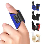 2 Stück Fingerschutzbänder für die postoperative Rehabilitation, rot, blau, schwarz, hautfarben