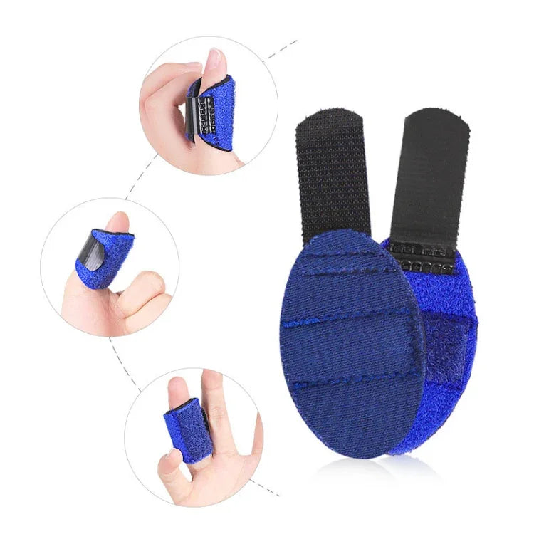 2 Stück Fingerschutzbänder für die postoperative Rehabilitation, rot, blau, schwarz, hautfarben