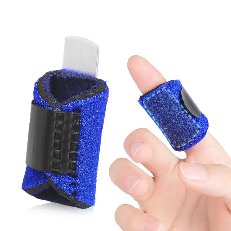 2 Stück Fingerschutzbänder für die postoperative Rehabilitation, rot, blau, schwarz, hautfarben