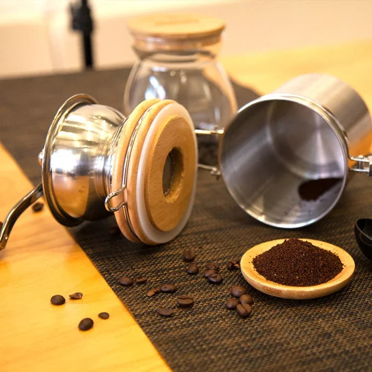 Handkurbel-Kaffeemühle aus Edelstahl für den Haushalt