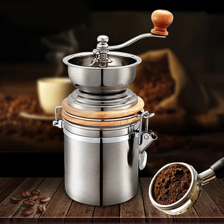 Handkurbel-Kaffeemühle aus Edelstahl für den Haushalt