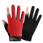 1 Paar QX0008 Outdoor-Sonnenschutz-Anti-Rutsch-Anglerhandschuhe mit zwei offenen Fingern, Einheitsgröße