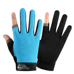 1 Paar QX0008 Outdoor-Sonnenschutz-Anti-Rutsch-Anglerhandschuhe mit zwei offenen Fingern, Einheitsgröße