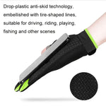 1 Paar QX0008 Outdoor-Sonnenschutz-Anti-Rutsch-Anglerhandschuhe mit zwei offenen Fingern, Einheitsgröße