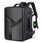 Großvolumiger Wasserdichter Erweiterbarer Hartschalen-Rucksack mit USB-Ladeanschluss, 161 Hellgrau, 161 Schwarz, 161 Dunkelgrau, 162 Schwarz, 162 Tiefgrau, 162 Hellgrau