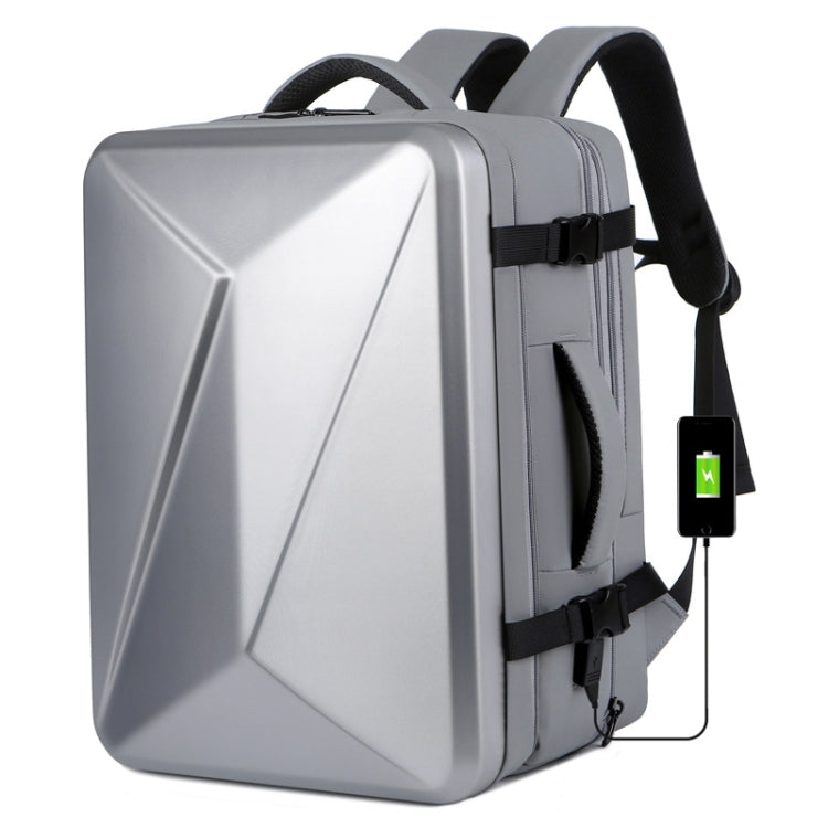 Großvolumiger Wasserdichter Erweiterbarer Hartschalen-Rucksack mit USB-Ladeanschluss, 161 Hellgrau, 161 Schwarz, 161 Dunkelgrau, 162 Schwarz, 162 Tiefgrau, 162 Hellgrau