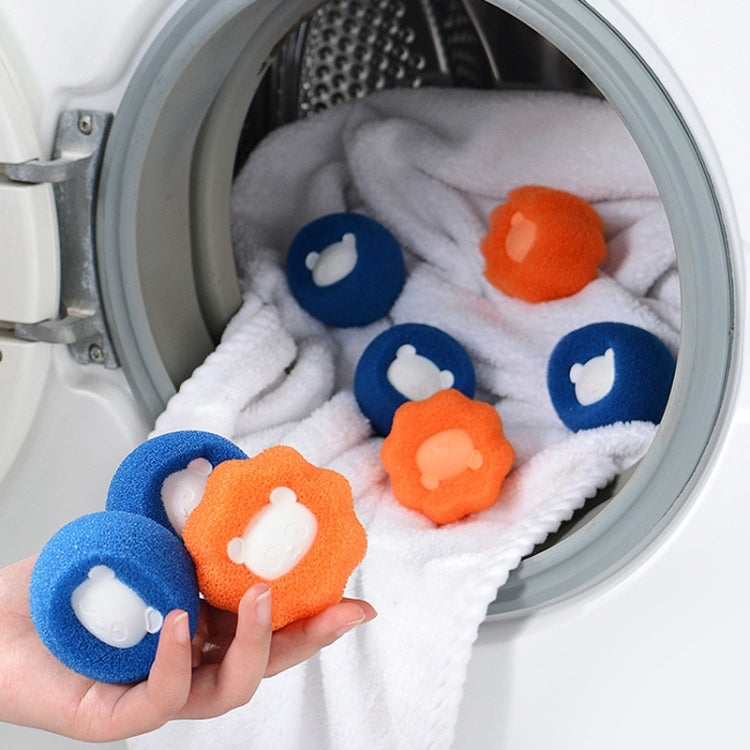 Waschmaschine Wäscheball Dekontamination Haarentfernung Anti-Verwicklung Reinigungsball, Bär Orange, Bär Blau