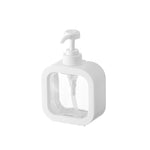 Transparente Handdesinfektionsmittel-Sprühflasche Kunststoff-Drucktyp-Emulsionsflasche, 300 ml, 500 ml