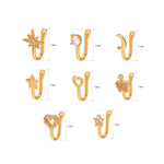 U-förmige Nasenklammer Kupfer Eingefasst Mit Zirkon Nasenschmuck, Farbe: G-189 Silber, G-364 Gold, G-365 Silber, G-247 Gold, G-248 Silber, G-251 Gold, G-252 Silber, G-253 Gold, G-254 Silber, G-235 Gold, G-236 Silber, G-231 Gold, G-232 Silber, G-249 Gold
