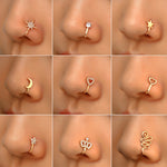 U-förmige Nasenklammer Kupfer Eingefasst Mit Zirkon Nasenschmuck, Farbe: G-189 Silber, G-364 Gold, G-365 Silber, G-247 Gold, G-248 Silber, G-251 Gold, G-252 Silber, G-253 Gold, G-254 Silber, G-235 Gold, G-236 Silber, G-231 Gold, G-232 Silber, G-249 Gold