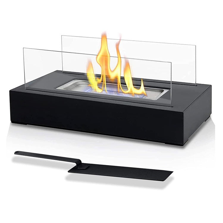Tisch-Ethanol-Kaminlampe für den Außenbereich, Flammenheizung, Metallkamin, Metallkamin
