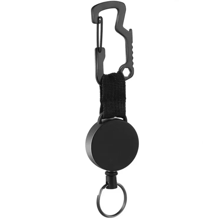 Outdoor Multifunktionaler Karabinerhaken aus Edelstahl mit Flaschenöffner, D-Typ, TZ-001