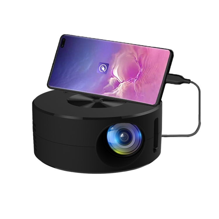 YT200 320 X 180P LED HD Mini-Projektor USB-betrieben Unterstützt Kabelgebundene Verbindung Telefonbildschirm, Schwarz, Weiß