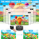 YT200 320 X 180P LED HD Mini-Projektor USB-betrieben Unterstützt Kabelgebundene Verbindung Telefonbildschirm, Schwarz, Weiß