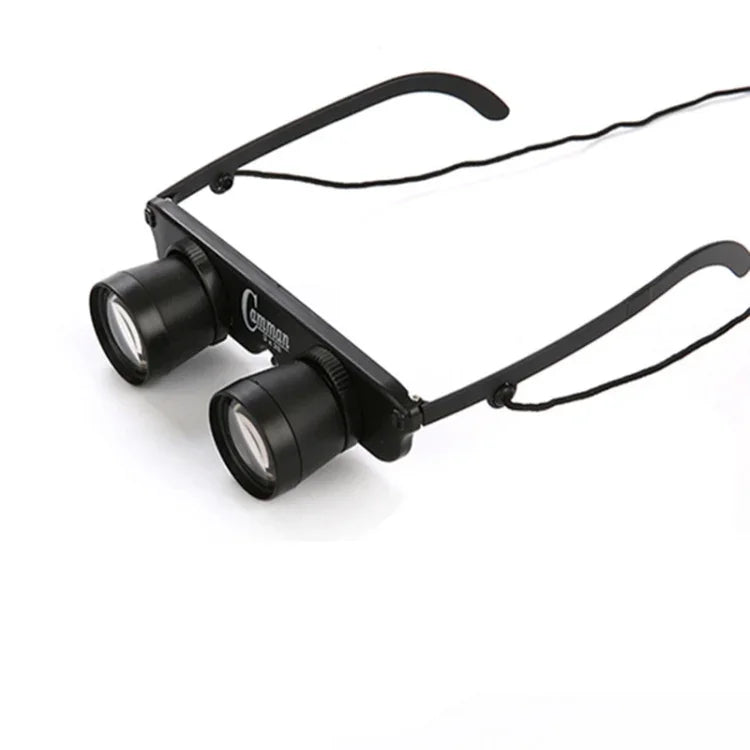 Camman 3 x 28 Verstellbarer Fokus Fernglas-Brillentyp für Angler, Spez.: Nur Fernglas, mit Reißverschluss-Brillenetui