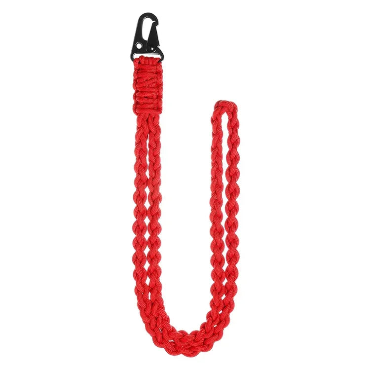 QD-258 Multifunktionales handgeflochtenes Outdoor-Lanyard mit Metallschnalle, QD-258 Fallschirmspringerseile (Rot), QD-258 Fallschirmspringerseile (Schwarz), QD-258 Fallschirmspringerseile (Dunkelblau)
