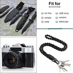 QD-258 Multifunktionales handgeflochtenes Outdoor-Lanyard mit Metallschnalle, QD-258 Fallschirmspringerseile (Rot), QD-258 Fallschirmspringerseile (Schwarz), QD-258 Fallschirmspringerseile (Dunkelblau)