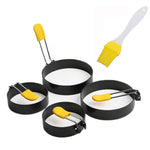 4er-Pack Anti-Hitze Eierringe, Antihaft-Omelettform, 4er-Pack Anti-Hitze