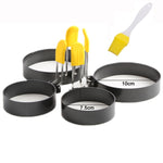 4er-Pack Anti-Hitze Eierringe, Antihaft-Omelettform, 4er-Pack Anti-Hitze